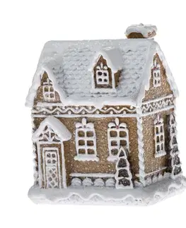 Vianočné dekorácie Vianočná medovníková chalúpka, 8,1 x 10,3 x 6  cm, polyresin