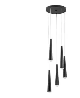 Svietidlá Argon 2103 - Luster na lanku HOLLYWOOD 5xE14/7W/230V čierna 2103