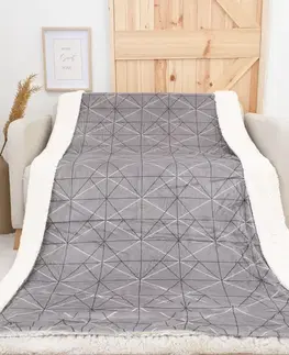 Deky MKLozkoviny.sk Baránková deka mikroplyš Exclusive 150 × 200 cm – Sebastian sivý