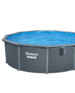 Bazény s oceľovou stenou Bazén oceľový Hydrium 4,9x1,3 m antracit 561CU