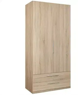 Šatníkové skrine Skriňa Cadixo 101 2D2S  Dub Sonoma