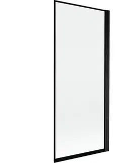Sprchové dvere MEXEN - MIST vaňová zástena 80x150 cm 6mm 1-s, čierna, okraj, pravá 8A9-080-001-70-70-P