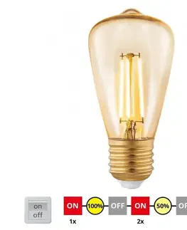LED osvetlenie LED Stmievateľná žiarovka VINTAGE ST48 E27/3W/230V 2200K - Eglo 12521 12521