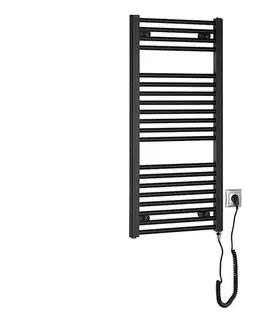 Svietidlá Aqualine - Kúpeľňový elektrický radiátor DIRECT-E 300W 96x45 cm matná čierna ILE94TB