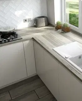 Kuchynské drezy DEANTE DEANTE - Evora alabaster - Granitový drez s odkvapkávačom ZQJ_A113