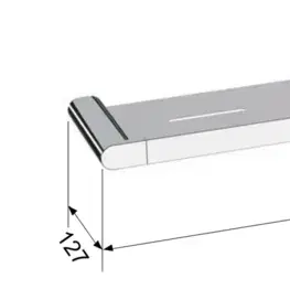 Doplnky do kúpeľne SAPHO - FLORI polička 508x25x127, chróm RF016