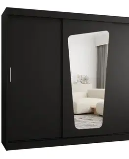 Šatníkové skrine Skriňa Moka 250 čierna