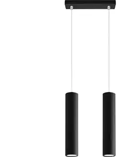 Svietidlá  Luster na lanku KARADON 2xGU10/30W/230V čierna SKU012872