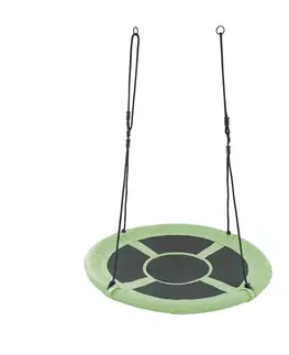 Hojdačky NABBI Nest detská hojdačka 95 cm čierna / zelená