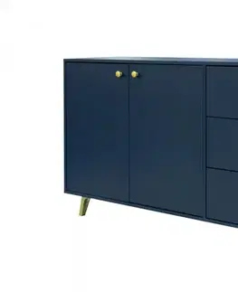 Komody ArtStol Komoda SIENA 2D3S | tmavomodrá