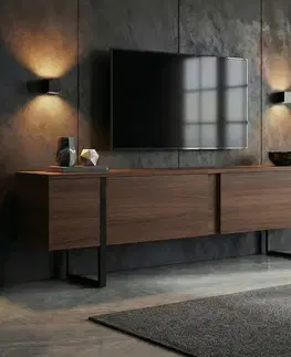 TV stolíky ROME TV stolík na nožičkách, orech Milano/čierna