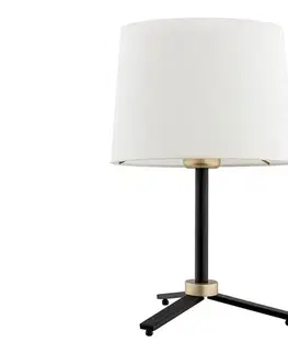 Lampy Argon 8319 - Stolná lampa CAVALINO 1xE27/15W/230V 39 cm krémová/čierna 8319