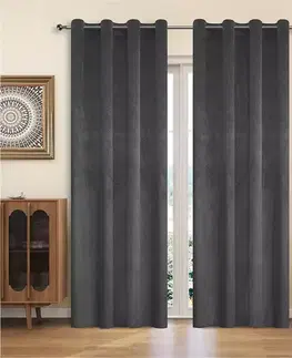 Metrážne závesy Závesový materiál YC11940/200G/117 sivá 280 cm Tovar na mieru