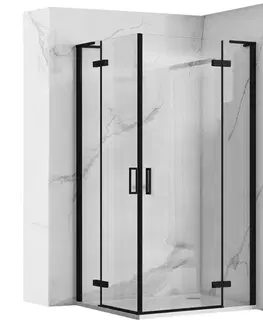 Sprchovacie kúty REA/S - Sprchová kabína Hugo Double Black 90x90 KPL-K6601