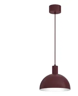 Svietidlá  Závesný luster HANDA na lanku 1xE27/15W/230V bordový 4387