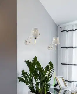 Nástenné svetlá Nástenná lampa Batley Ledea s otvormi v bielej farbe