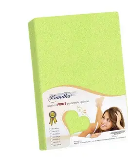 Plachty Bellatex Froté prestieradlo Kamilka jarná zelená​, 120 x 200 cm