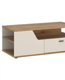 Konferenčné stolíky s úložným priestorom Konferenčný stolík Cut Out CTUT01 D118/U118 1S dub coast evoke