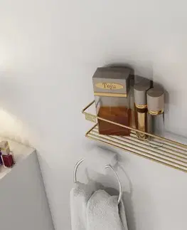 Police Nástenná polica Banyo Makyaj Rafı, Baharatlık - Gold