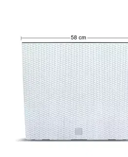 Kvetináče a truhlíky NABBI DRC600T plastový kvetináč 60 cm biela