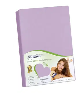 Plachty Bellatex jersey prestieradlo Kamilka fialová, 180 x 200 cm