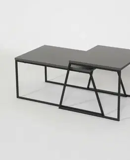 Konferenčné stolíky Súprava konferenčných stolíkov Orta Black and Anthracite, 2 ks