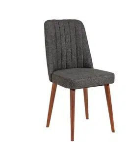 Jedálenské zostavy Stolička Vina Sandalye Anthracite, Walnut