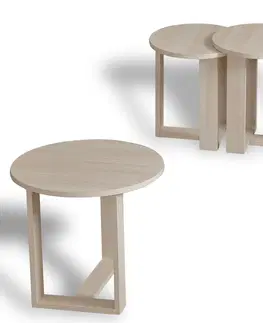 Konferenčné stolíky Odkladací stolík Mira Oak, 3 ks