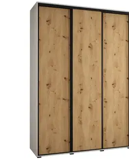 Šatníkové skrine Skriňa 45 Canaris 1 190 biela/artisan/čierna