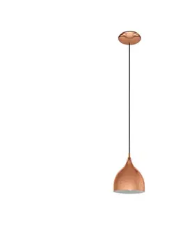 Svietidlá Eglo 55284 - Závesné svietidlo CORETTO na lanku 1xE27/60W/230V, medené 55284