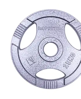 Závažia k činkám Liatinový olympijský kotúč inSPORTline Hamerton 25 kg 50 mm