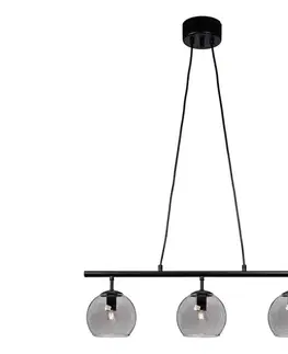 Svietidlá Cottex T2493SVG - Závesné svietidlo CAPELLA s lankom 3xE14/40W/230V dymové/čierne T2493SVG