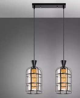 Moderné lampy do obývačky Luster Drut W-5007/2 Amber LW2
