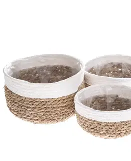 Kvetináče a truhlíky Sada obalov na kvetináč Sea grass, 3 ks