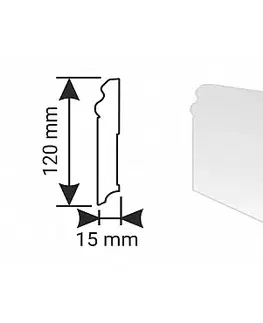 Soklové lišty > KP 120 MDF lišta KP 120 00088