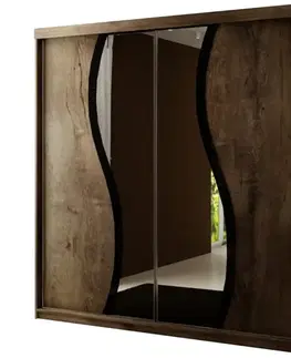 Šatníkové skrine Skriňa Top 9 200 Tmavý jaseň