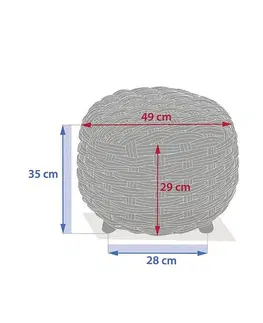 Ostatný nábytok z kovu a hliníka Luxusný hliníkový taburet CALIOPE ø 49 cm (café)