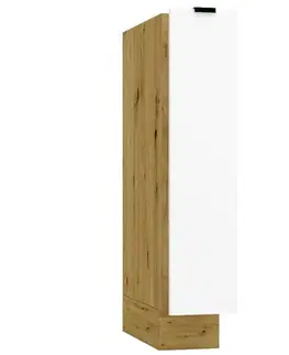 Kuchynské skrinky stojace Kuchynská skrinka Cosmo Gianna D15 Cargo+Kosz Biela Aljaška/Dub Artisan