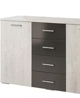 Komody a skrinky LILIAN NEW kombinovaná komoda, antracit/light artwood