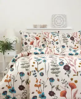 Obliečky MKLozkoviny.sk Predĺžené flanelové obliečky - Veronika - 140 × 220 cm - 70 x 90 cm
