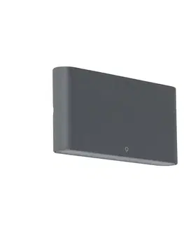 Vonkajšie nástenné svietidlá Vonkajšia nástenná lampa tmavošedá 17,5 cm vrátane LED IP65 - Batt