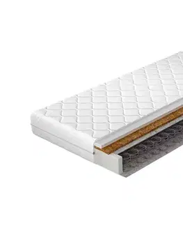 Matrace NABBI Olbia 120 pružinový matrac pružiny / plsť / kokosová doska / PUR pena / látka