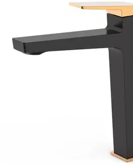 Umývadlové batérie Vysoká umývadlová batéria Royal Black Rose Gold