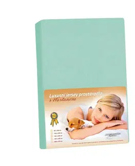Plachty Bellatex Jersey prestieradlo s elastanom tyrkysová, 160 x 200 cm