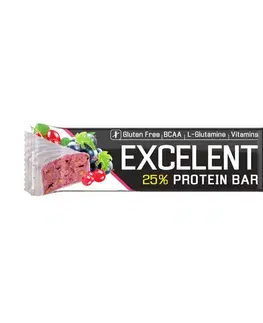 Proteíny Tyčinka Nutrend 85g EXCELENT protein bar čierna ríbezľa s brusnicami
