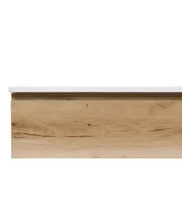 Kúpeľňový nábytok Kúpeľňová skrinka s umývadlom SAT B-WAY 99x30x45 cm dub mat BWAY100OAKU1 BWAY100OAKU1