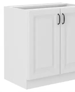 Kuchynské skrinky stojace Kuchynská skrinka STILO biely mat/biely 80d 2f bb