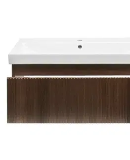 Kúpeľňový nábytok Kúpeľňová skrinka s umývadlom SAT Evolution 98x30x44,8 cm orech mat SATEVO100NAU1 SATEVO100NAU1