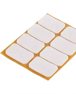Príslušenstvo k nábytku Podložky plstené biele 22x36 mm