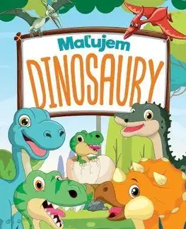 Nalepovačky, vystrihovačky, skladačky Maľujem dinosaury